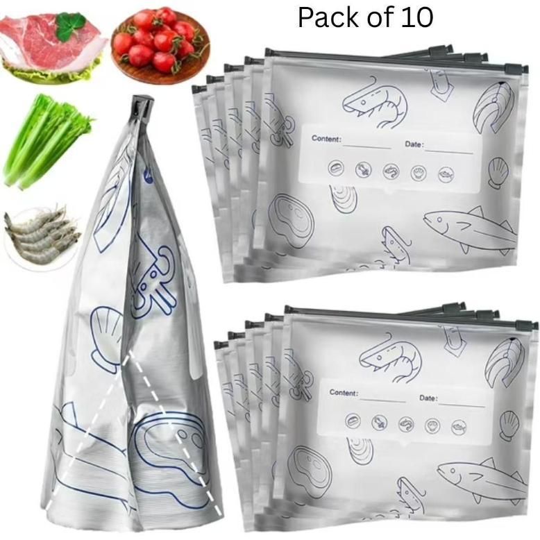 Reusable Aluminum Foil Sealable Storage Bags (Pack of 20)
