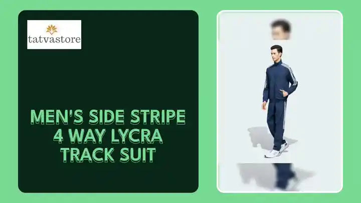 Men's Side Stripe 4 Way Lycra Track Suit by@Outfy